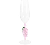Mipcase Flûte à Vin en Verre, Coupe à Vin à Motif Raisin, Surface Lisse sans Bavures, Base Stable, pour Ktv et Fête Romantique