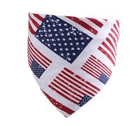 Mipcase Foulard pour Animaux De Compagnie Drapeau Bandana Triangulaire pour Chiens Et Chats Motif Fête De Lindépendance Lavable en Machine