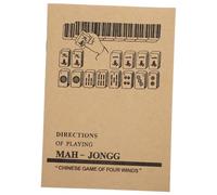 Mipcase Guide Instruction Mahjong Vintage Anglais Manuel Complet des Règles Chinoises Stratégies et Apprentissage pour Joueurs Débutants et Avancés