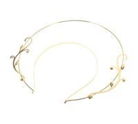 Mipcase Halo Headband Femme Élégant Doré pour Fête Cosplay Accessoire Cheveux Vintage Chic