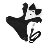 Mipcase Harnais pour Chien avec Gilet De Smoking Costume De Cérémonie pour Chien Harnais De Mariage avec Laisse pour Et Événements Spéciaux
