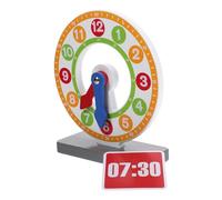 Mipcase Horloge Éducative Bois Colorée pour Garçon Fille Modèle Pédagogique Apprentissage du de Cognition Sûr et Léger pour Tout-Petits Apprentissage Facile de Heure