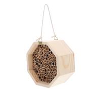 Mipcase Hôtel à Insectes en Bois Beige Élégant pour Jardin Extérieur, Maison Sûre et Résistante aux Intempéries, Abri pour Bêtes à Bon Dieu et Autres Insectes