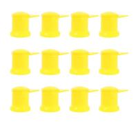 Mipcase Indicateur Roue, Cache-Boulon de Roue Automobile, 12 pièces, 33 mm, Jaune, Plastique, Capuchon de Protection, pour Roue de véhicule, Suivi du Serrage