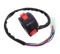 Mipcase Interrupteur Guidon Moto Atv avec Bouton Démarrage Arrêt Moteur Contrôle Lumière Haute Basse Compatible pour Motos Tout-chemin et Scooters
