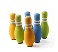 Mipcase Jeu De Quilles pour Garçon Et Filles 7 Pièces, Jouet De Bowling Extérieur Et Intérieur en Plastique Léger, Set Éducatif 6 Quilles 1 Balle, Jeu D'adresse pour Tout-Petits Et Maternelle
