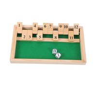 Mipcase Jeu de Société Bois Shut The Box pour Adultes et Garçon Fille Plateau Multifonctionnel Jeu de Dés Classique Familial Développement Stratégique et Logique pour Maison Bar ou Salle