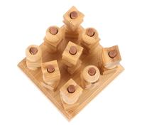 Mipcase Jeu de Société Bois Tic Toe pour Garçon Fille Jeu de Stratégie Éducatif Bois Sûr pour Garçons et Filles Développement de Observation Réflexion