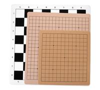 Mipcase Jeu D'Échecs Pliable Double Face 3 Pièces - Accessoire Pratique pour Jeux D'Échecs - Plateau Créatif Et Simple - Plateau À Double Usage - Échiquier Chinois - Marron