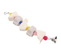 Mipcase Jouets À Mâcher pour Perroquet Jouet Naturel pour Oiseau Os De Seiche Jouet À Mordre Roche Volcanique Suspendue Jouet pour Perroquet