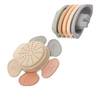 Mipcase Jouets de Bain pour Garçon Fille Bateaux et Trains Flottants Tasses Empilables Colorées Jeu Éducatif pour Garçon Fille Développement Social et Reconnaissance des Couleurs