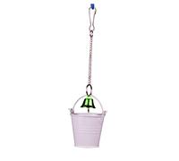 Mipcase Jouets pour Oiseaux De Compagnie Cloche Perroquet Écureuil Boîte À Nourriture Installation Facile Support De Cage Couleurs Vives Entraînement Pied Et Bec Couleur
