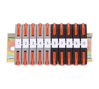 Mipcase Kit de Borniers sur Rail Din 10 Voies Connecteurs Électriques Rapides, Barrette de Connexion Marquage, Vis en Cuivre pour Fils 28-12 Awg, Installation Sécurisée et Organisation