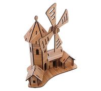 Mipcase Kit de Construction Moulin à Vent 3D en Bois de Bambou Modèle Scientifique DIY pour Garçon et Filles Kit Éducatif de Maquette à Assembler Projet Créatif et Manuel pour
