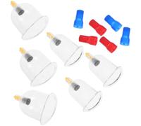 Mipcase Kit de Ventouses pour Massage 12 Pièces Transparent Plastique Aspiration Vide Accessoires Grandes et Petites Ventouses Thérapie Traditionnelle Bien-être Relaxation Corps