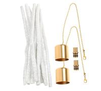 Mipcase Kit Mèche Torche Bouteille Vin avec Support et Capuchons Mèches Tiki Wick pour Décoration DIY Éclairage Extérieur