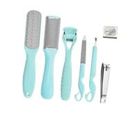 Mipcase Kit Pédicure Bleu Ciel Outil de Retrait de Peau Morte pour Ongles Exfoliation des Callosités Portable et Cadeau Pratique