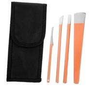 Mipcase Kit Pédicure Inoxydable Rose Doré Outil de Soin des Couteaux de Pédicure Portables pour Élimination des Peaux Mortes avec Pochette de Rangement