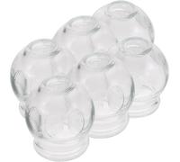 Mipcase Kit Ventouses Chinoises En Verre Lot De 6 No.1 Succion Forte Pour Massage Du Dos À Domicile Et Des Pieds