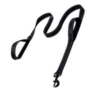 Mipcase Laisse De Dressage Et De Promenade pour Chien en Nylon Double Poignée Confortable Et Robuste Réfléchissante pour Lextérieur 180 Cm Noire
