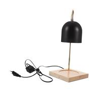 Mipcase Lampe À Cire sans Flamme Diffuseur De Parfum pour La Maison Lampe pour Chambre À Coucher Chauffe-Cire Anthropologie Chauffe-Cire Parfumé Lampe De Table en Métal Noir