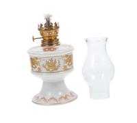 Mipcase Lampe à Huile Ancienne Double Dragon en Céramique Et Verre, Mini Lampe à Huile D'intérieur avec Flamme Stable, Éclairage De Secours Polyvalent pour Décoration Rétro