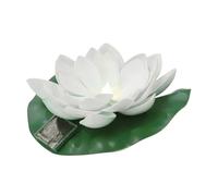 Mipcase Lampe Solaire Fleur Flottante Blanche pour Piscine et Jardin Lampe de Nuit Décorative Étanche Lumière Extérieure Solaire pour Ambiance Chaleureuse