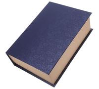 Mipcase Livre Décoratif Creux Vintage 1 Pièce, Décoration de Livres Artificiels Bleu à Motifs, Accessoire Photo pour Salon, Bureau et Décoration Intérieure, Ornement de Table Rétro