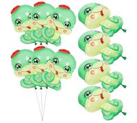 Mipcase Lot de 10 Ballons Serpent Vert en Aluminium Décoration Festive Année du Serpent 2025 Ballon Zodiaque pour Nouvel An Chinois Anniversaires et Fêtes Thématiques