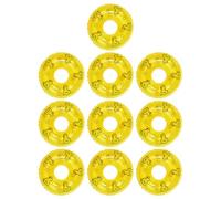 Mipcase Lot de 10 Mini Bouées de Natation en Résine Jaune Accessoires de Natation Miniatures Dessin Animé Décorations pour Maison de Poupée Ornements Légers et Solide