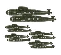 Mipcase Lot de 10 Modèles De sous-Marins Militaires Simulés, Jouets Éducatifs pour Garçon Et Filles, Miniatures Réalistes De sous-Marins, Décoration De Table De Sable, Accessoires De Collection