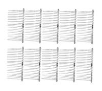 Mipcase Lot de 10 Peignes à Cheveux en Métal 20 Dents, Accessoires Intégrés pour Femme, Fixation Sécurisée, Style Élégant pour Mariages