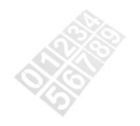 Mipcase Lot de 10 Pochoirs de Grands Chiffres en Plastique Réutilisables, Modèle de Numéro de Trottoir 12,7 Cm, Pochoirs de Numéros de Bordure pour Adresse Extérieure, Peinture