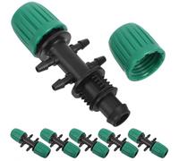 Mipcase Lot de 10 Raccords D’Irrigation à Écrou De Blocage PE 13 Mm/4 Mm Id vers Adaptateur Six Voies Diamètre Variable 47 Mm pour Jardin Arrosage Rapide Connexion Étanche sans Outil
