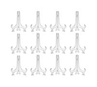 Mipcase Lot de 10 Supports de Rangement en Plastique Pliables Transparents pour Plateaux d'Art et Cadres Multifonctionnels pour Présentation et Organisation à Domicile ou Événement