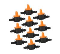 Mipcase Lot de 10 Vannes D'arrêt d'eau Miniatures en Plastique Abs pour Micro-Tubes 4/7, Contrôle Précis D'irrigation Goutte à Goutte, Raccords D'arrosage pour Jardin, Balcon Et Potager