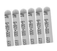 Mipcase Lot de 100 Lames de Sourcils en Acier Inoxydable Argenté, Forme en U, Élastiques et Adaptées pour Modelage Professionnel des Sourcils