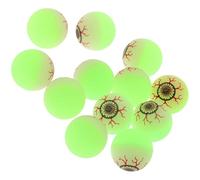Mipcase Lot de 12 Balles Rebondissantes Phosphorescentes en Caoutchouc Petites Colorées Lumineuses Décorations de Fête de Noël Jouets Anti-Stress Faciles à Transporter
