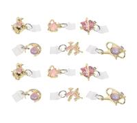 Mipcase Lot de 12 Bouchons Anti-Poussière pour Téléphone Portable Type-C Pendentifs Étoile Cœur et Lune Protection Port de Charge Étanche Accessoires Décoratifs Compatibles