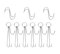 Mipcase Lot De 12 Crochets Pour La Transformation De La Viande Supports À Viande Pour Rôtir Griller Canard Bœuf Etc Accessoires De Barbecue Crochet Argenté Pour Rôtir Le Canard