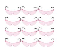 Mipcase Lot de 12 Lunettes de Protection pour Garçon et Filles Verres Transparents Anti-Rayures Monture Rose Résistante aux Impacts Légères et Confortables pour Jeux Cs et Ateliers