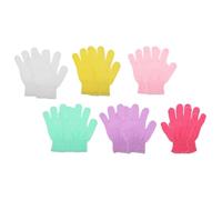 Mipcase Lot de 12 Moufles Exfoliants Corps à Cinq Doigts, Double Face, Taille Unique, Couleurs Mixtes, Moufles de Bain Exfoliant Spa, Élimination des Peaux Mortes, Soin Couleur Aléatoire