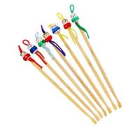 Mipcase Lot de 12 -Oreilles en Bois à Motif Dessin Animé Nettoyeur d'Oreilles Portable Dissolvant de Cire Accessoire Santé pour Soins des Oreilles Couleur Aléatoire Couleur Aléatoire