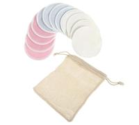 Mipcase Lot de 13 Set de Set de Lingettes Démaquillantes Lavables Double Face en Fibre de Bambou et Coton, Légères et Respectueuses Peau Paquet en Filet pour Usage Quotidien et Voyage