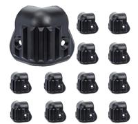 Mipcase Lot de 16 Protections D’Angle en Plastique Noir pour Haut-Parleurs Protecteur D’Angle Résistant et Anticorrosion Accessoires Indispensables pour Enceintes et Meubles de Maison