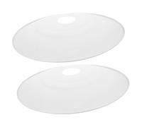 Mipcase Lot de 2 Abat-Jours Industriels en Métal Étanche Blanc Suspendre Diamètre 45 CM Style Vintage Rustique Protection Extérieure Résistante à la Pluie pour Jardin Terrasse et Rue