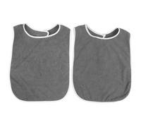 Mipcase Lot de 2 Bavoirs Adultes en Polyester, Lavables et Réutilisables, Protection Chaude et Confortable pour Repas, Design Élégant pour Hommes et Personnes Âgées à Domicile