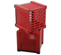 Mipcase Lot de 2 Boîtes de Filtration pour Aquarium en PVC Rouge Cube Compact 115 X 115 X 11 CM Purificateur d'eau pour Bac à Poissons Boîte de Filtration Biologique pour Masses