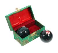 Mipcase Lot de 2 Boules de Massage Chinoises 47mm en Métal Émaux Basse Température Multicolores, Balle de Fitness Handball pour Exercices Manuels, Massage des Mains et Relaxation, Usage