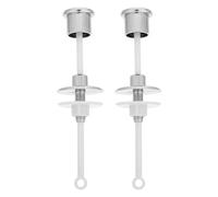 Mipcase Lot de 2 Boutons-poussoirs de Toilettes en Métal, Bouton de Chasse D'eau de Remplacement pour Réservoir, Levier Manuel Compatible Salle de Bain, Accessoire et Solide pour Wc Rétro